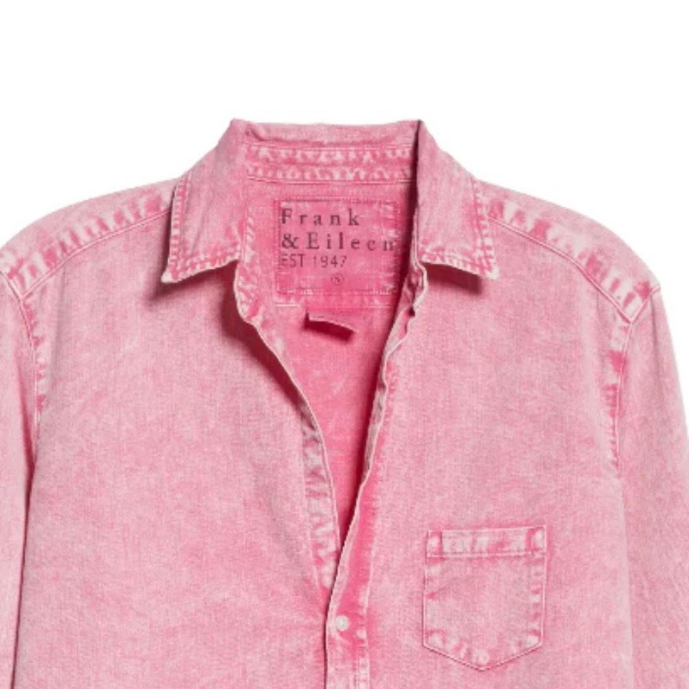 Frank & Eileen Barry Famous Denim Pink Mineral Wash, M, NWT!